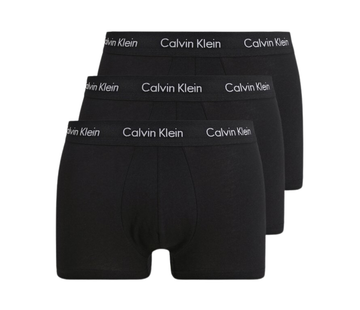 Calvin Klein Men’s Low Rise Trunks/Boxers/ 3Pack All Black with Black Waistband Size S-XL