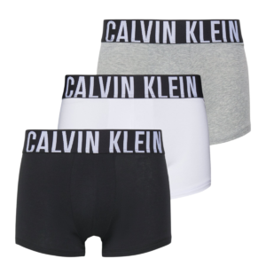Men’s Calvin Klein Microfibre Low Rise Trunks Black/White/Grey – 3 Pack