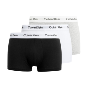 Men’s Calvin Klein Low Rise Trunks Black/White/Grey – 3Pack